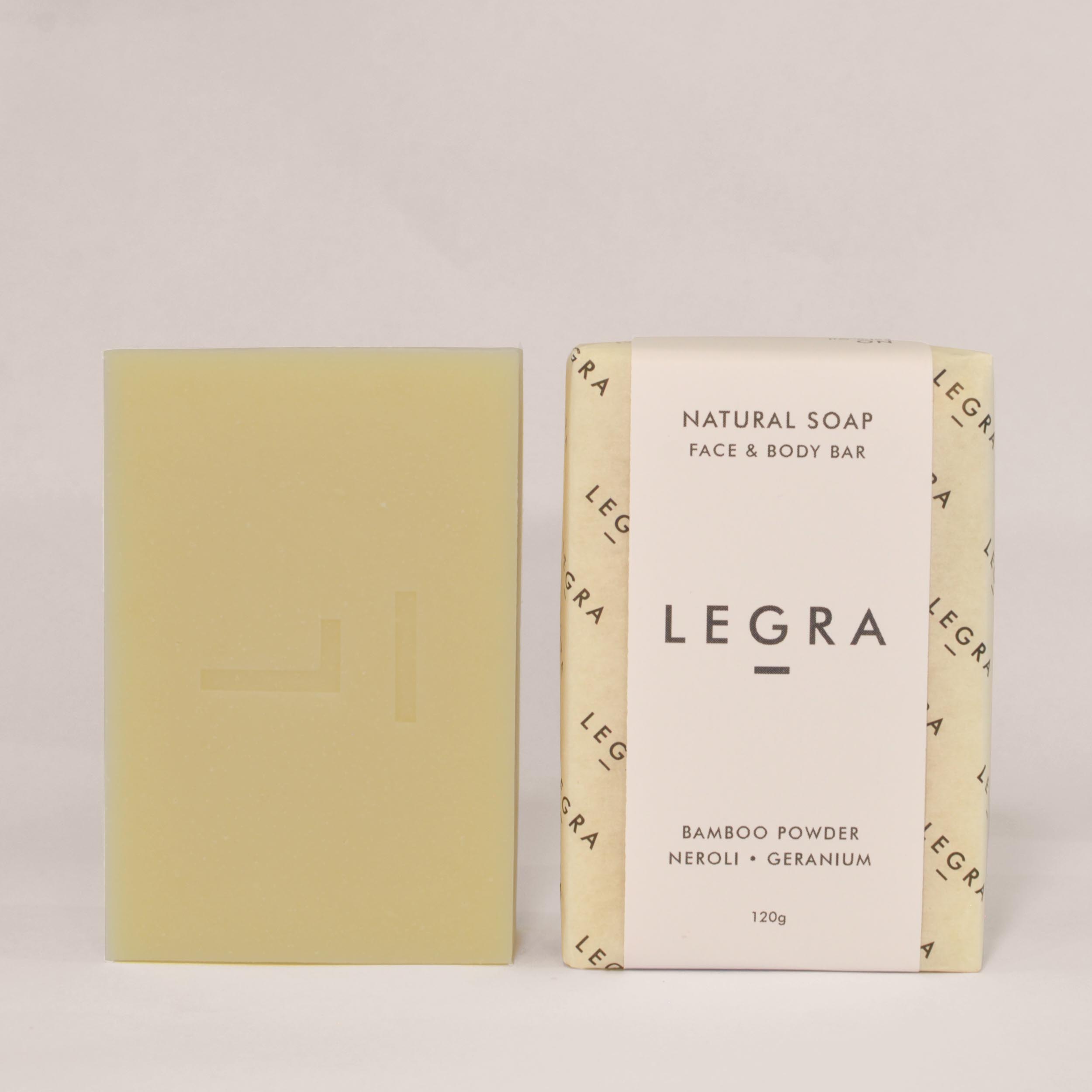 Kaolin Clay & Bamboo Powder Soap with Neroli, Geranium & Fennel