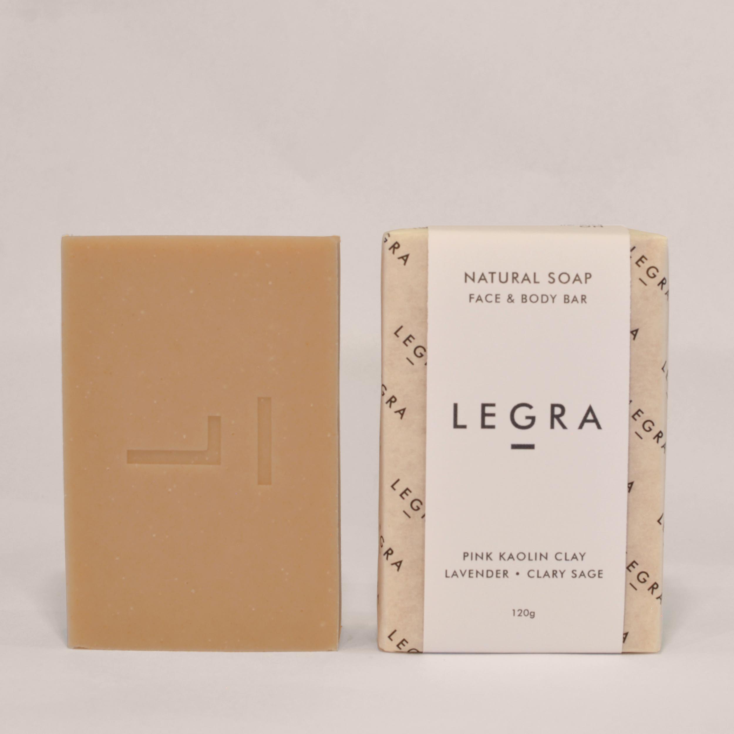 Pink Kaolin Clay Soap with Lavender & Clary Sage